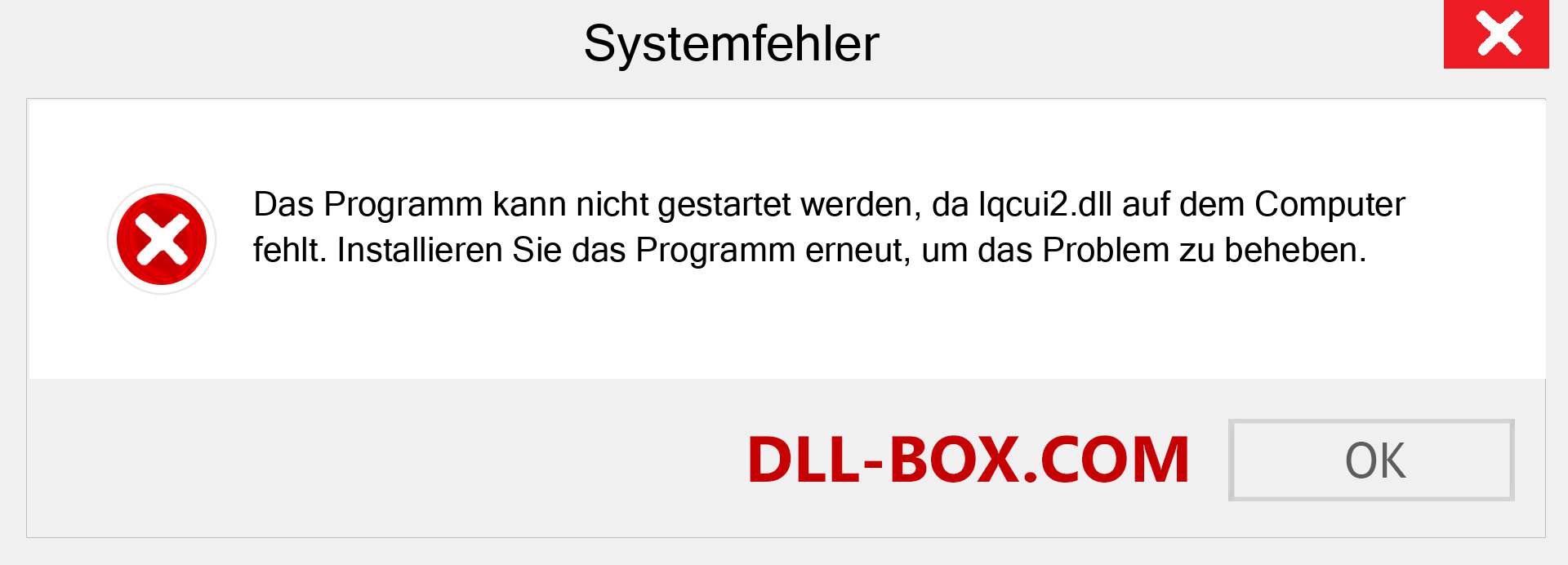 lqcui2.dll-Datei fehlt?. Download für Windows 7, 8, 10 - Fix lqcui2 dll Missing Error unter Windows, Fotos, Bildern