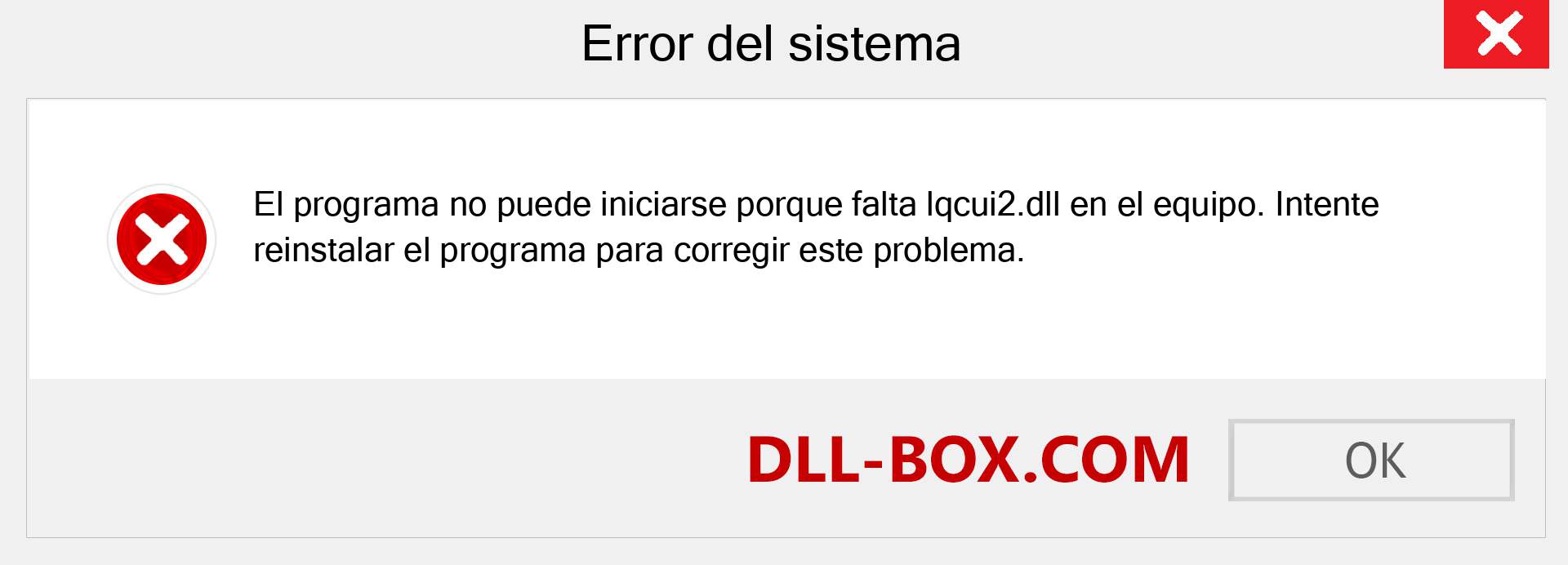 ¿Falta el archivo lqcui2.dll ?. Descargar para Windows 7, 8, 10 - Corregir lqcui2 dll Missing Error en Windows, fotos, imágenes
